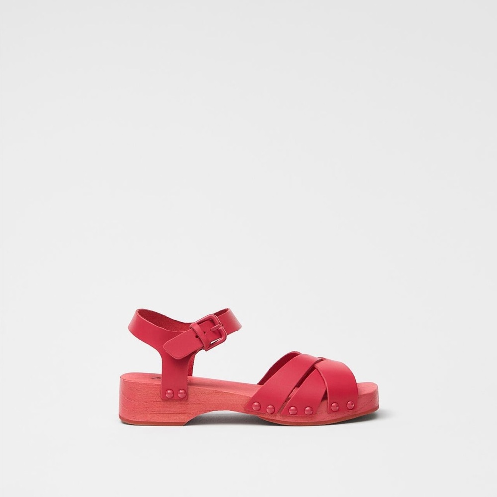 Zara Hot Pink Wood Sandals ❤️❤️❤️❤️ EUR 38
